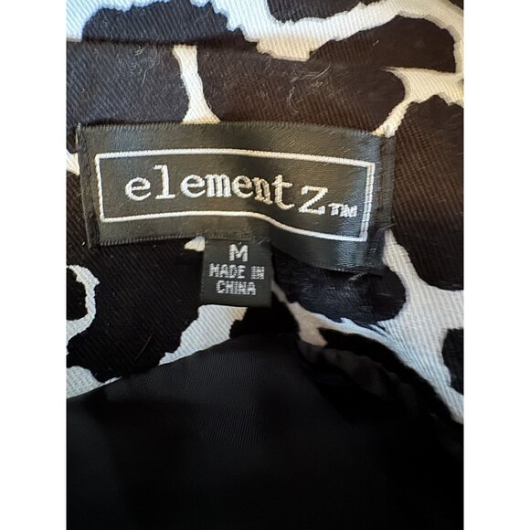 Vintage 90s Elementz Black & White Giraffe Print Double-Breasted Jacket Medium - Picture 5 of 16